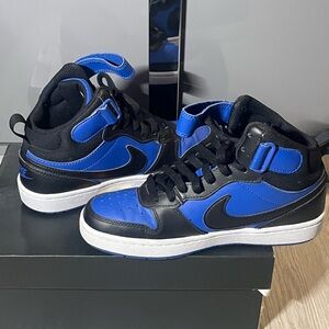 Nike Air 1 Mid Black and Royal Blue Mids size 4